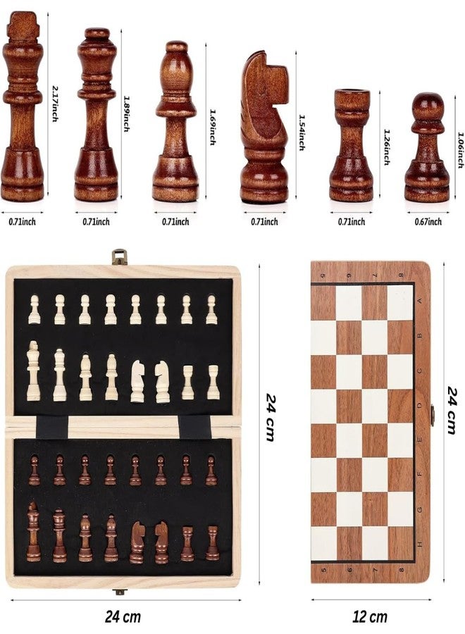PRIMESAGE® Chess Board Set Chess Board Wooden Chess Board Set Magnetic Chess Board Wooden Chess Board Magnetic Chess Board Memory Chess Game for Kids Board Games Memory Chess | 9.5x9.5 inches - Image 2