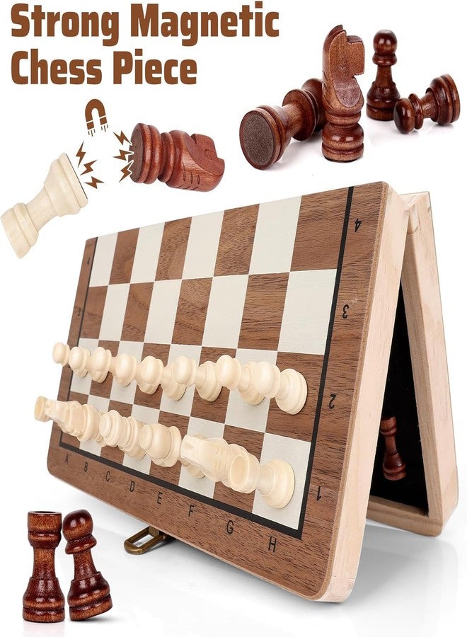 PRIMESAGE® Chess Board Set Chess Board Wooden Chess Board Set Magnetic Chess Board Wooden Chess Board Magnetic Chess Board Memory Chess Game for Kids Board Games Memory Chess | 9.5x9.5 inches - Image 3
