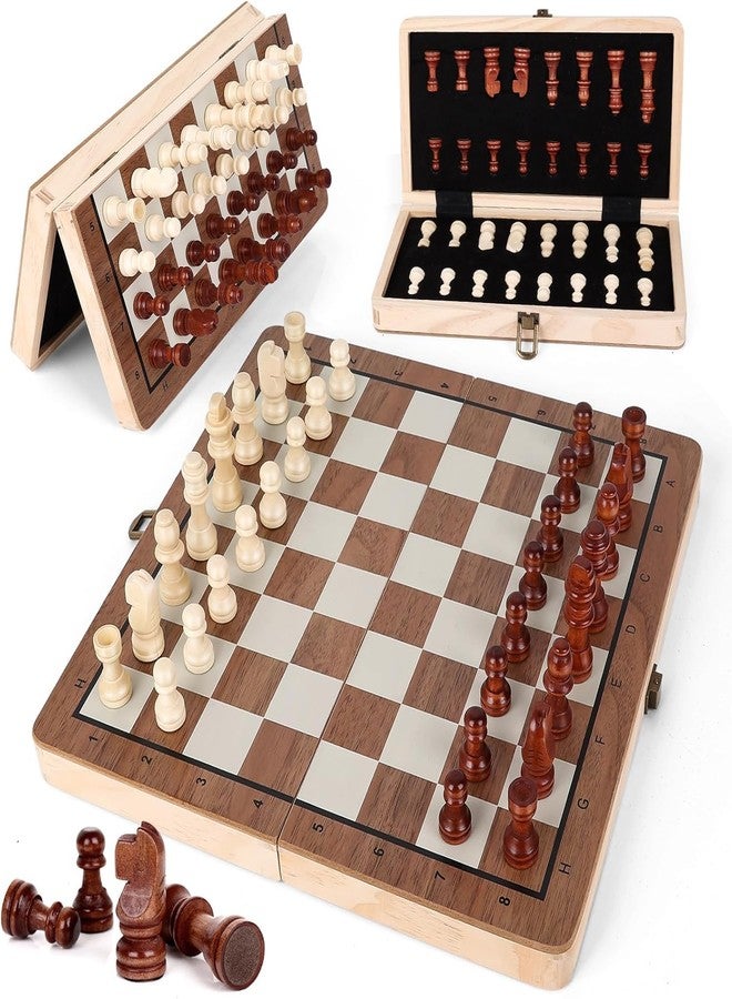 PRIMESAGE® Chess Board Set Chess Board Wooden Chess Board Set Magnetic Chess Board Wooden Chess Board Magnetic Chess Board Memory Chess Game for Kids Board Games Memory Chess | 9.5x9.5 inches - Image 1