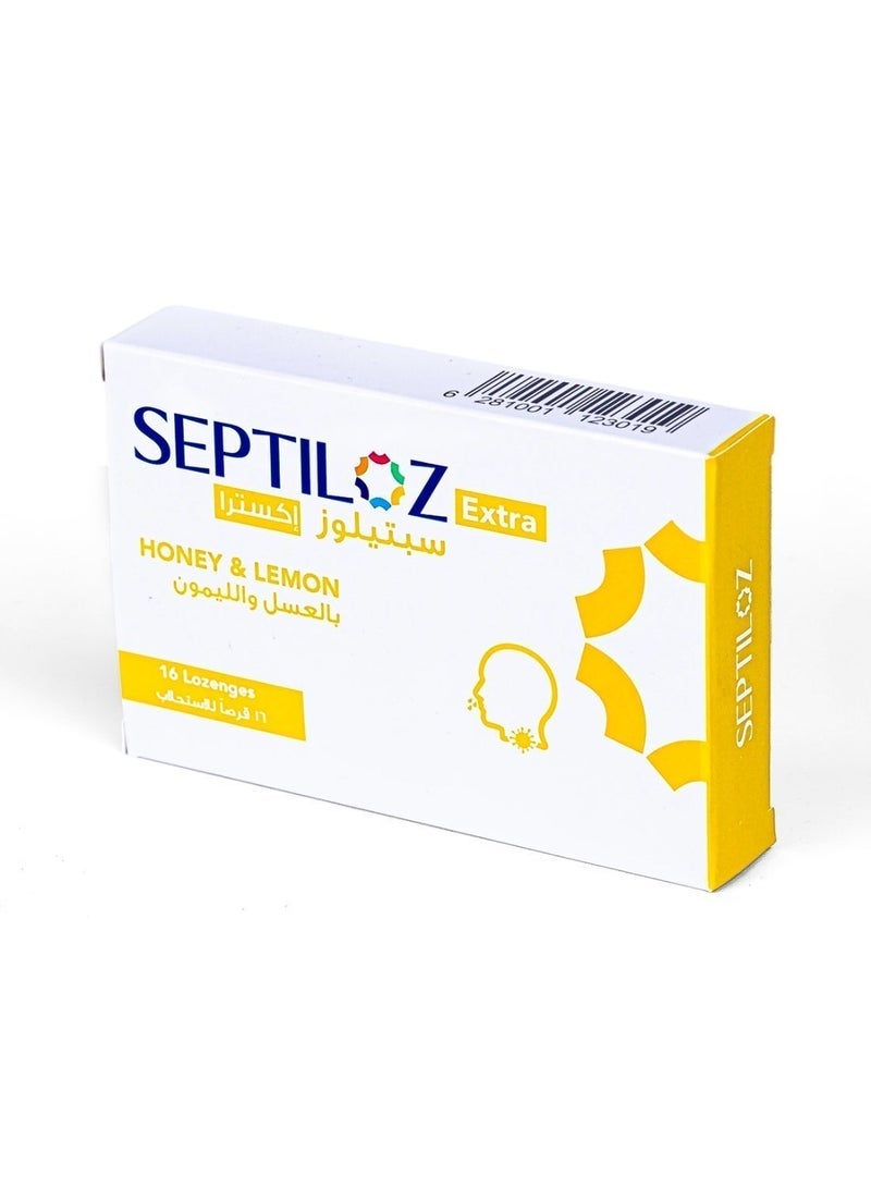 Septiloz Extra Honey & Lemon Lozenges - Fast Sore Throat Relief - 16 Count - Image 5