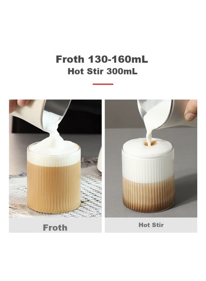 Hero خلاط الحليب الكهربائي هيرو شياويون، خلاط حليب للاستخدام المنزلي، كوب خلط تلقائي ساخن وبارد، خلاط حليب القهوة، أبيض - Image 4