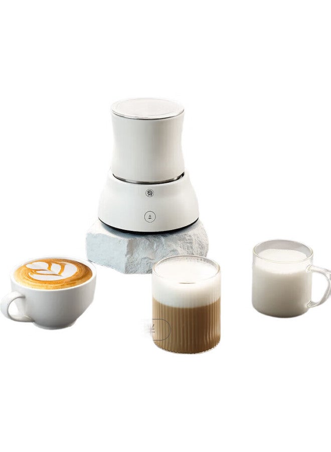 Hero خلاط الحليب الكهربائي هيرو شياويون، خلاط حليب للاستخدام المنزلي، كوب خلط تلقائي ساخن وبارد، خلاط حليب القهوة، أبيض - Image 1
