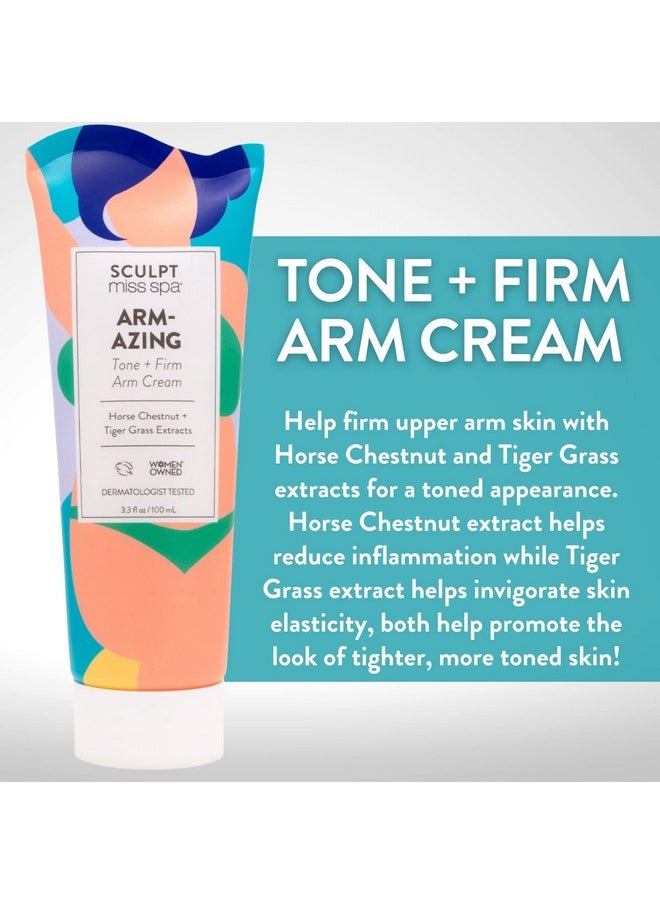 MISS SPA - MISS SPA Tone Firm Arm Cream for Women, Help Firm Upper Arm with Horse Chestnut and Tigger Grass, Anti Aging Skin Care Products, Body Lotion, Firming Cream for Body 3.3 Fl oz - Image 1