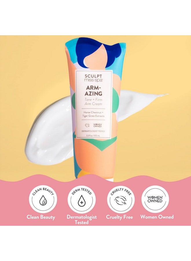 MISS SPA - MISS SPA Tone Firm Arm Cream for Women, Help Firm Upper Arm with Horse Chestnut and Tigger Grass, Anti Aging Skin Care Products, Body Lotion, Firming Cream for Body 3.3 Fl oz - Image 1