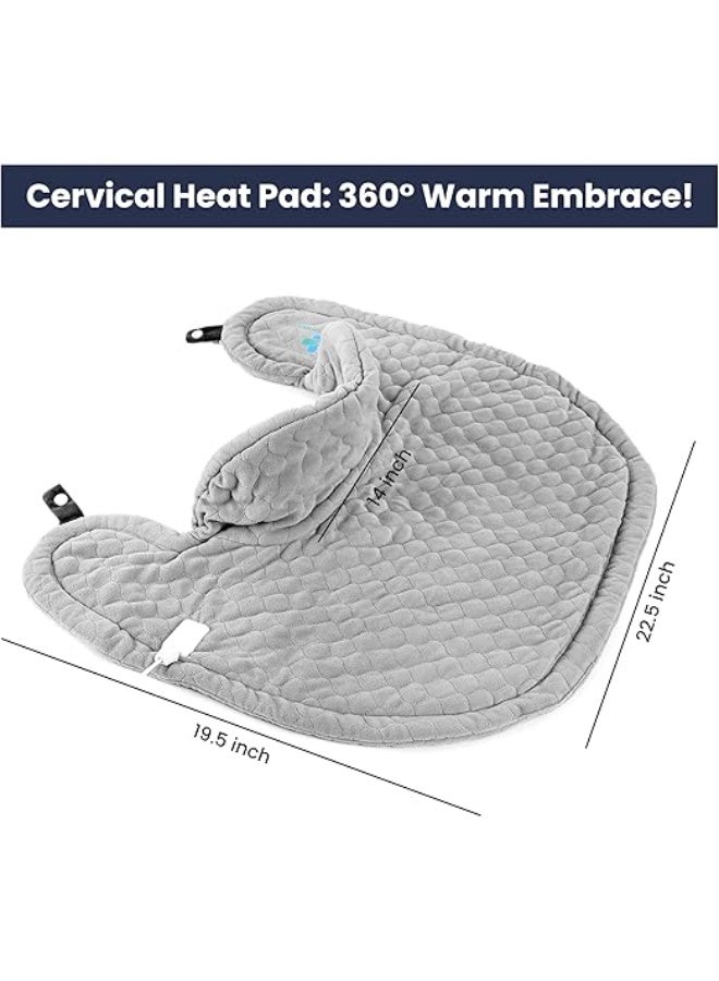 كمادة حرارية رقمية ثقيلة لراحة الرقبة والأكتاف – علاج حراري مستهدف مع شاشة LCD – 5 مستويات للحرارة وخاصية الإغلاق التلقائي – الهدية المثالية لتسكين الآلام ودعم المفاصل - Image 1