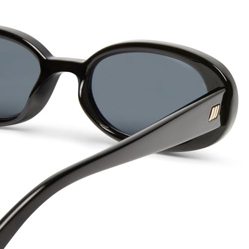 Le Specs Outta Love Sunglasses - Black, Oval, Unisex, Micro 90s Sleek Style - Image 4
