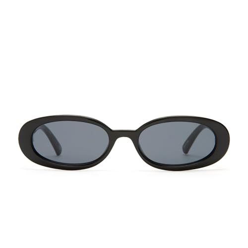 Le Specs Outta Love Sunglasses - Black, Oval, Unisex, Micro 90s Sleek Style - Image 3