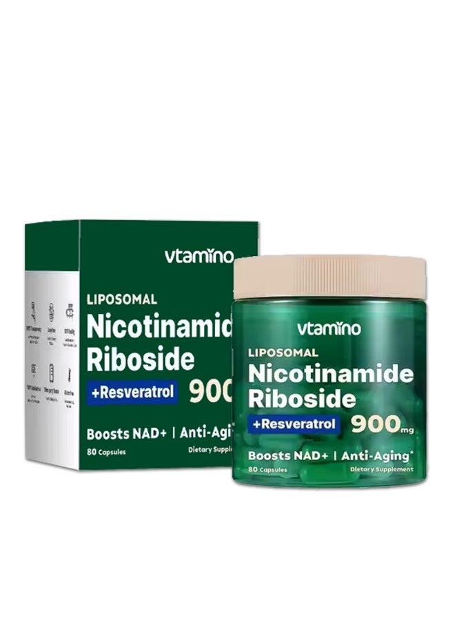 Vtamino NAD+ Beauty Capsules – Daily Antioxidant Support with Nicotinamide Riboside, Resveratrol & Quercetin for Skin Brightening & Cellular Renewal - Image 1