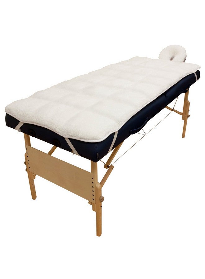 Body Linen Abundance Deluxe Quilted Fleece Massage Table Pad Set. Includes Face Cradle Cover & Table Pad. Microfiber Fleece is Lint Free, Super Soft & Cushy. - Image 1