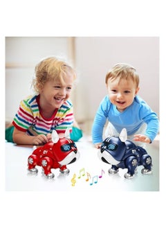 Generic Tummy Time Baby Musical Toys Walking Infant Robot Dog Toys | Pug Early Educational Crawling Music Toys  Toddler Toys for 6 12 18 Months 2 3 Year Old Boys Girls  - Image 5