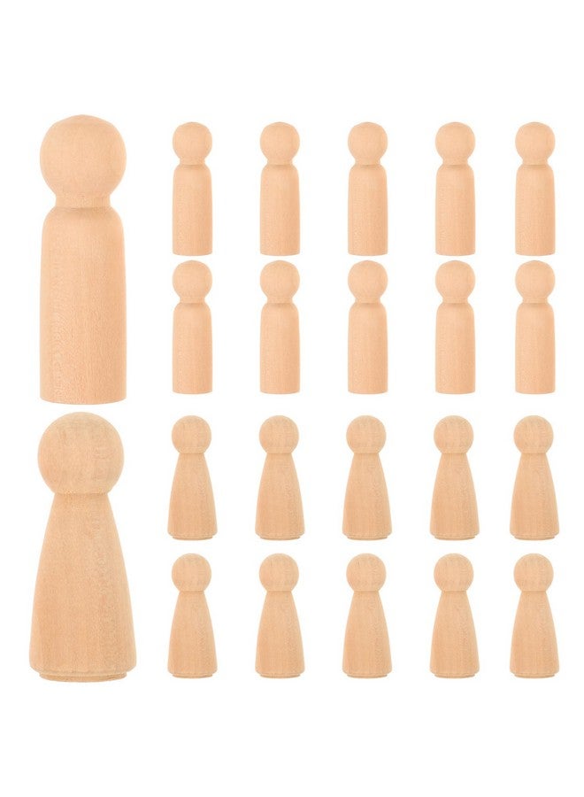 ULTNICE 20Pcs Wooden Peg Doll Unfinished Wooden People Bodies Angel Dolls For Diy Craft - Image 1