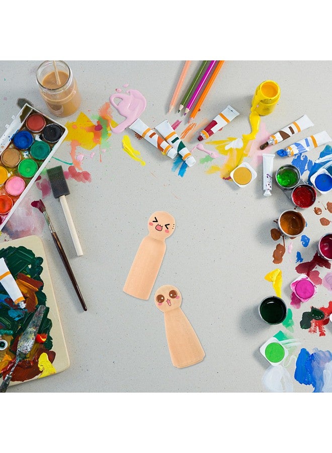 ULTNICE 20Pcs Wooden Peg Doll Unfinished Wooden People Bodies Angel Dolls For Diy Craft - Image 3