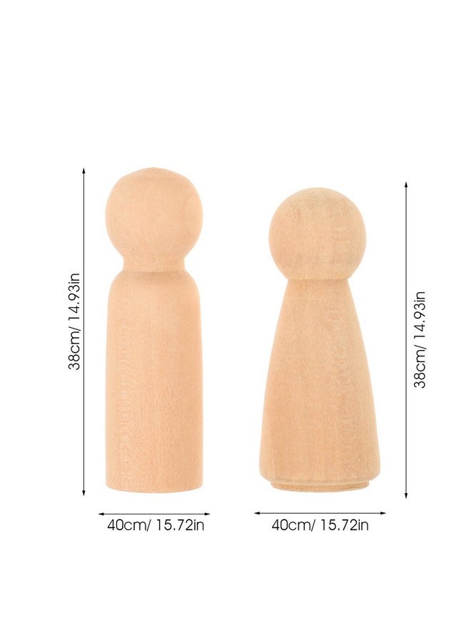 ULTNICE 20Pcs Wooden Peg Doll Unfinished Wooden People Bodies Angel Dolls For Diy Craft - Image 4