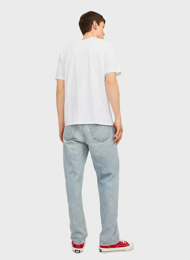 JACK & JONES Jjtiley Graphic Printed Short Sleeve T-Shirt