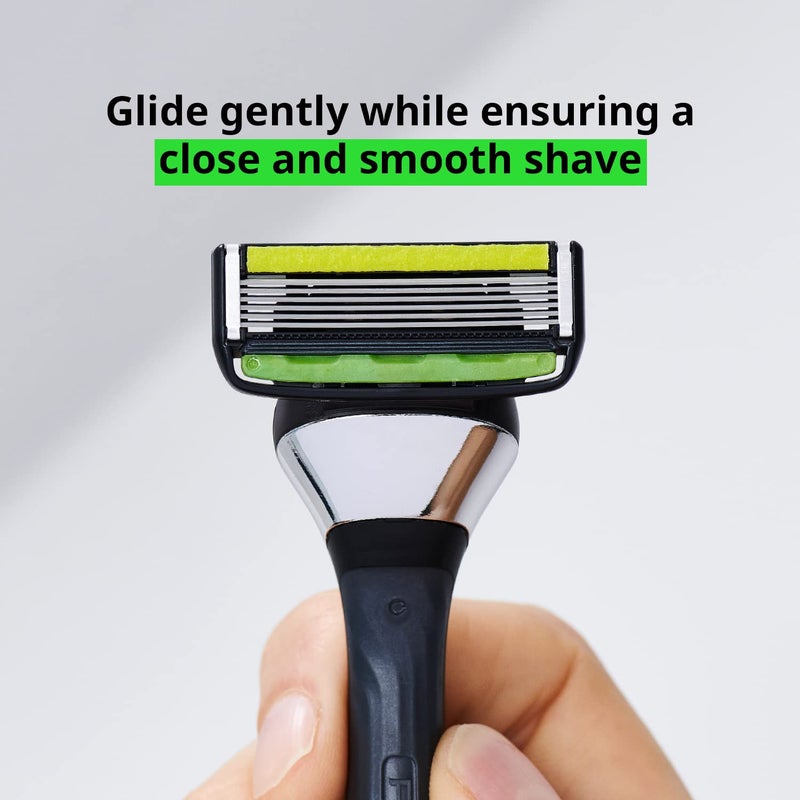 Dorco Pace 6 Pro - Six Blade Razor System with Trimmer - 10 Pack (1 Handle + 10 Cartridges) - Image 2