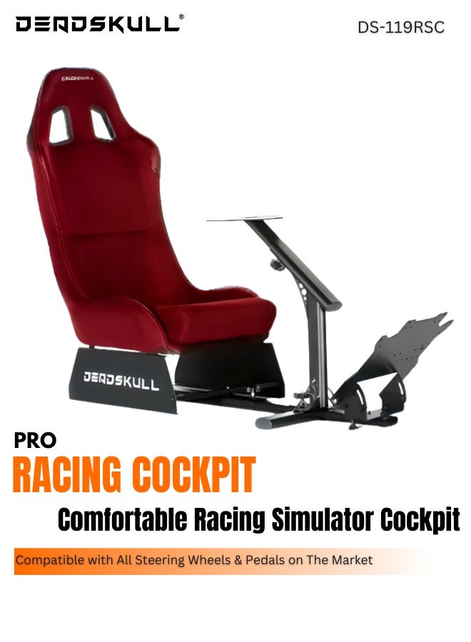 DEADSKULL Racing Gaming Seat Fit for Logitech G920 G25 G27 G29 Gaming Steering Wheel - Red - Image 1