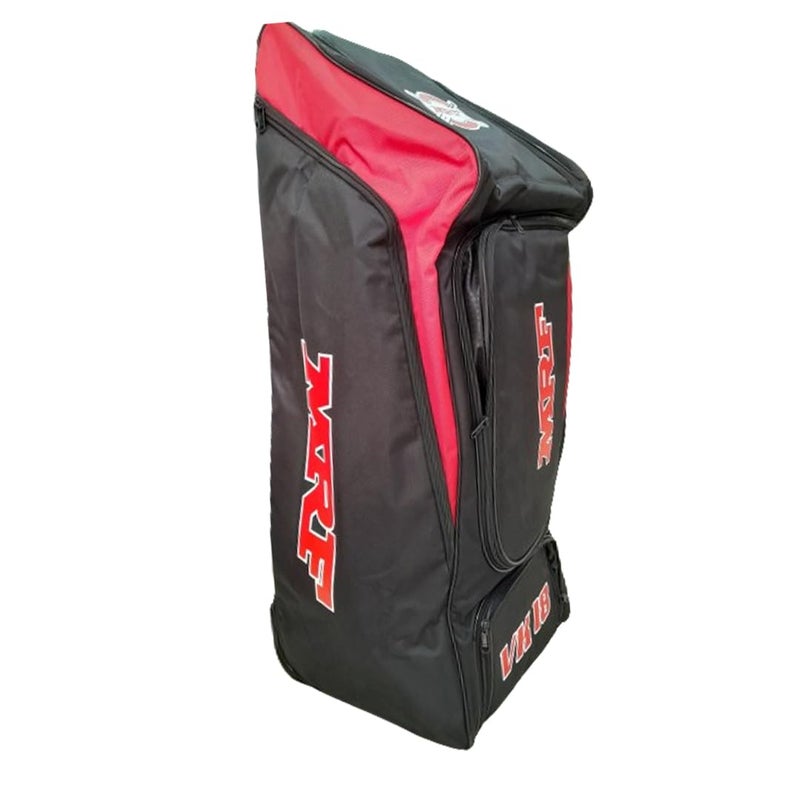 AASHRAY حقيبة كريكيت M*R*F VK-18 للكتف والعجلات، قماش ثقيل عالي الجودة، جيب مضغوط لاثنين من المضارب، عجلات لسحب سهل، أحزمة مبطنة قابلة للتعديل. إصدار 2025 - Image 3