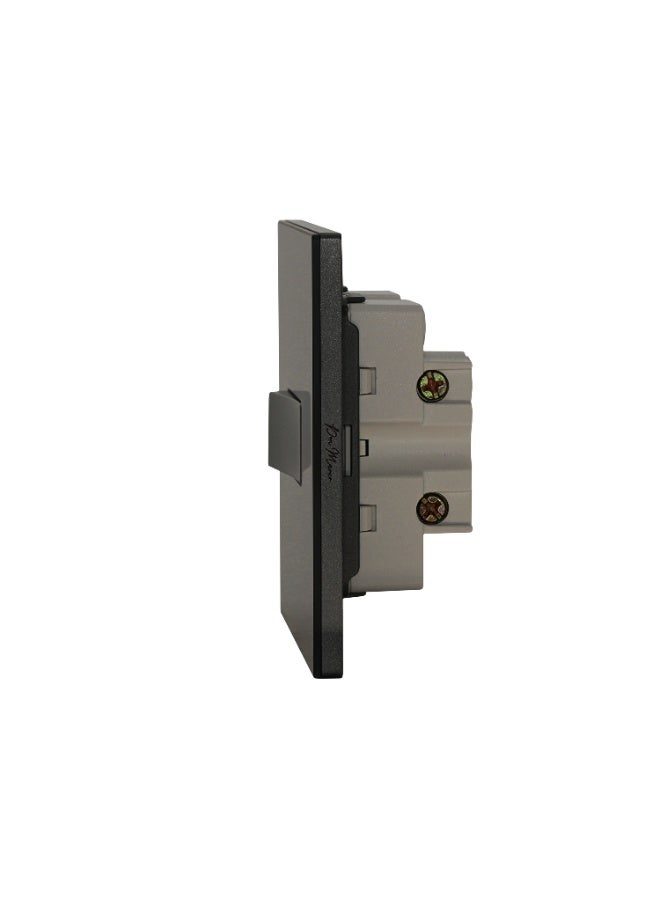 Donmarco 20A Switch – Ultra Thin Glass, Modern & Durable, Fire-Resistant Electric Switch, 15-Year Warranty, Wall Switch for Home and Office (Matt Black) - Image 2