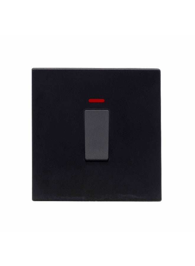 Donmarco 20A Switch – Ultra Thin Glass, Modern & Durable, Fire-Resistant Electric Switch, 15-Year Warranty, Wall Switch for Home and Office (Matt Black) - Image 1