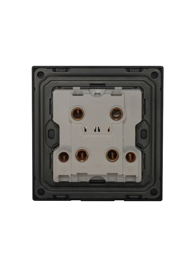 Donmarco 20A Switch – Ultra Thin Glass, Modern & Durable, Fire-Resistant Electric Switch, 15-Year Warranty, Wall Switch for Home and Office (Matt Black) - Image 3