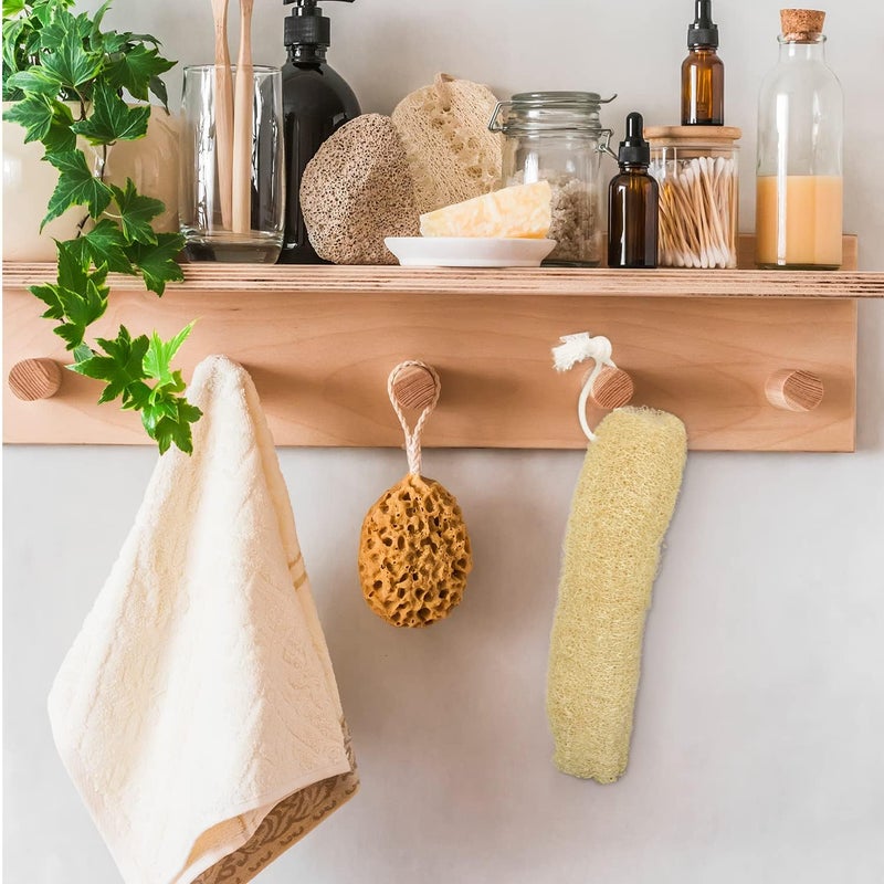Eddika Natural Loofah for Bathing Exfoliating Scrubbers | Organic Bath Sponge for Spa Shower | Face, Back and Body Scrubber | Eco-Friendly (4 Extra Large Reusable Body Scrubbers) - Image 5