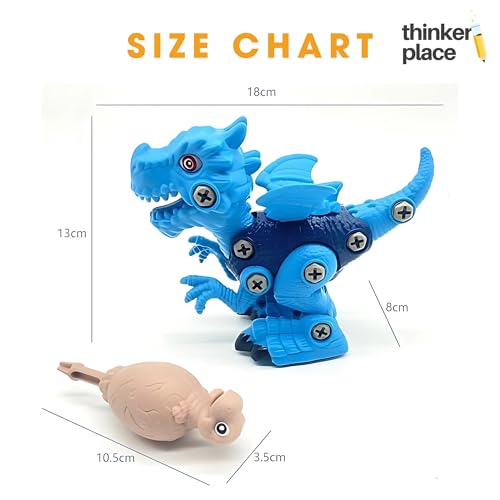 ThinkerPlace DIY Sliding Dinosaur Kit Pterosaur | Learn About Dinosaurs | Take Apart Dinosaur Toys | Build, Play & Learn | STEM Educational Toy for Kids Age 4+ | Science & Learning Toy - Image 2