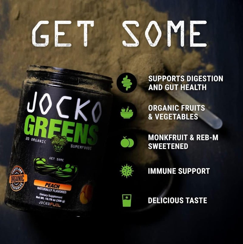 Jocko Fuel Daily Greens Powder  Premium Organic Greens Superfood Powder for Gut Health Digestion Bloating Immune Support with Spirulina Chlorella Digestive Enzymes  Probiotics  30 Servings - Image 4