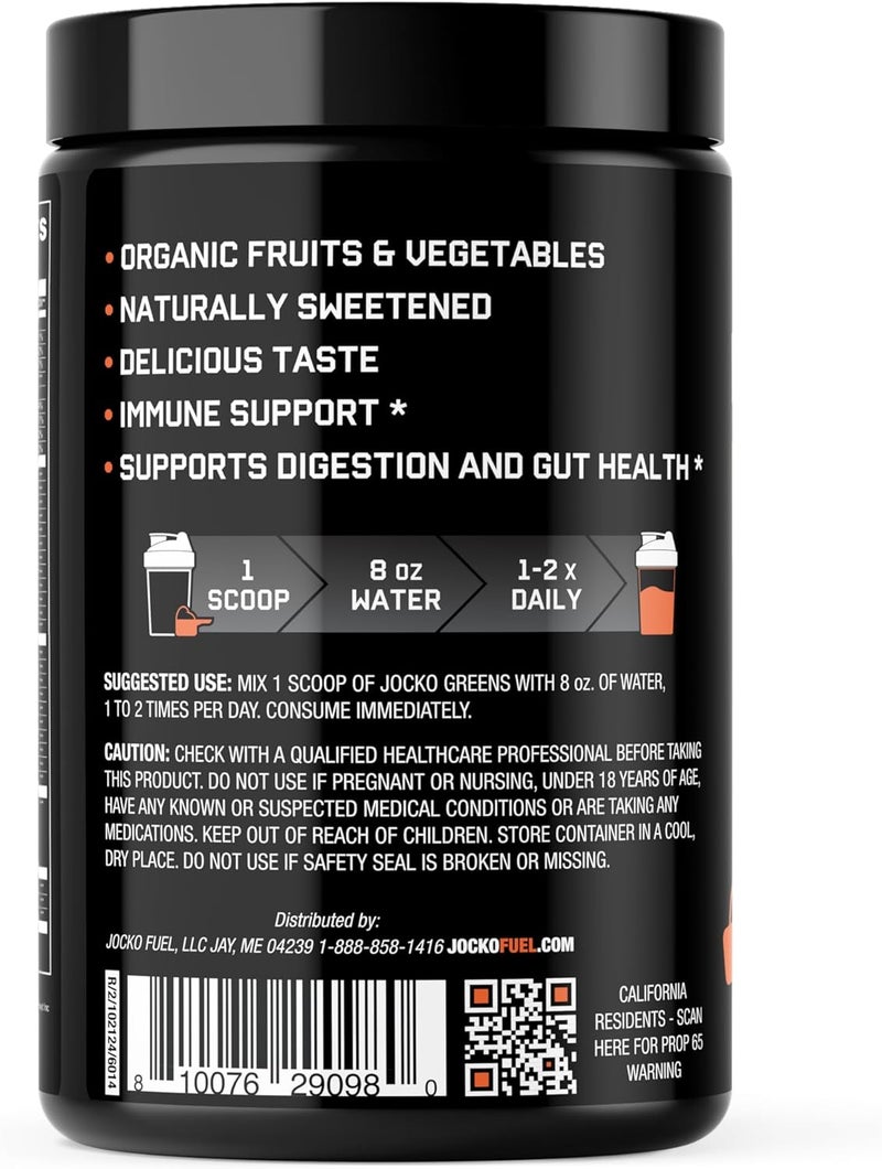 Jocko Fuel Daily Greens Powder  Premium Organic Greens Superfood Powder for Gut Health Digestion Bloating Immune Support with Spirulina Chlorella Digestive Enzymes  Probiotics  30 Servings - Image 3