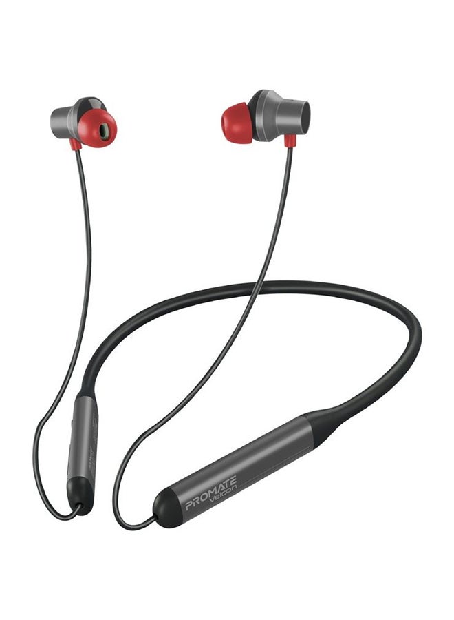 PROMATE Bluetooth Neckband Earphones,High-Fidelity Active Noise Cancelling with Sweat and Rain Resistance,Anti-Slip Silicone,35H,Playtime for Apple,Samsung,Huawei,Velcon Black - Image 1