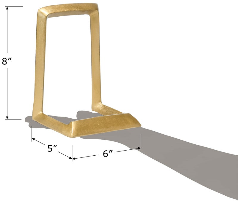 Red Co. 8â€ Decorative Metal Display Plate Stand and Art Holder Easel in Distressed Gold Finish - Image 5