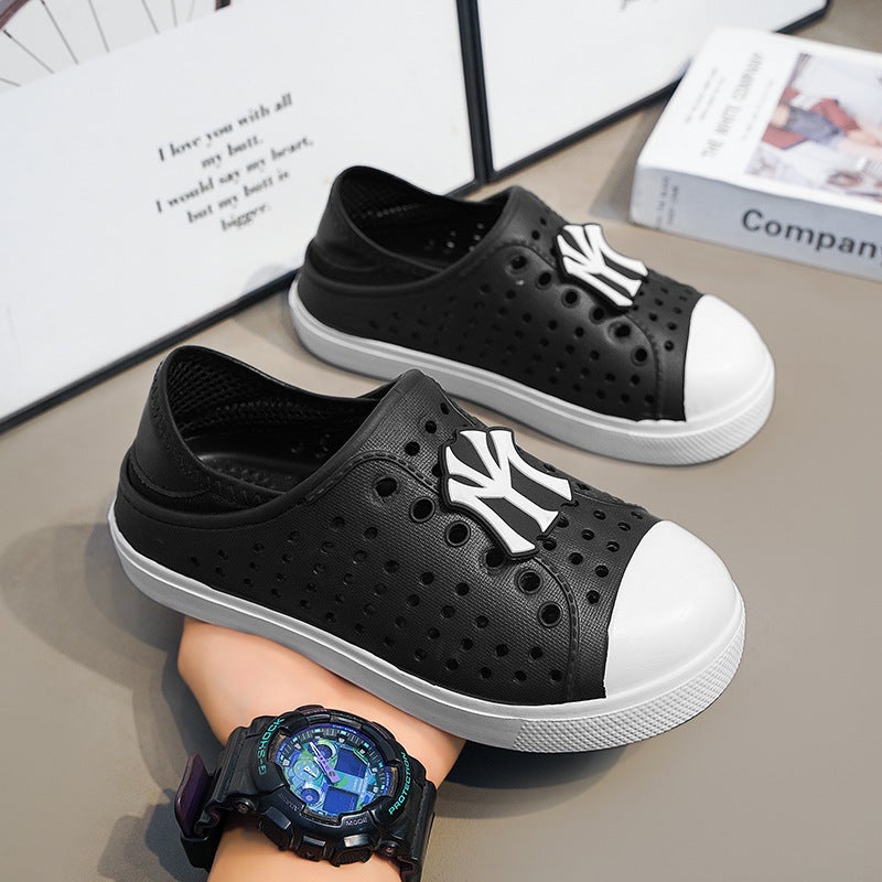 Popular Croc Shoes For Boys, Summer Hollow Wading Shoes, Baotou Children'S Beach Shoes, Lightweight Men'S And Women'S Sandals - Image 2