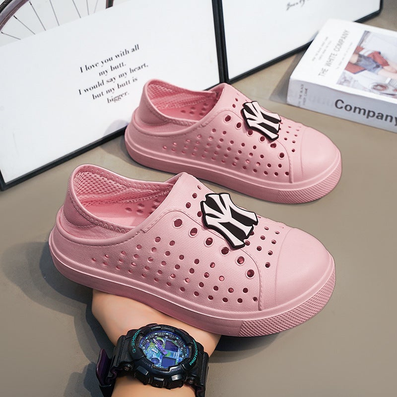 Popular Croc Shoes For Boys, Summer Hollow Wading Shoes, Baotou Children'S Beach Shoes, Lightweight Men'S And Women'S Sandals - Image 3