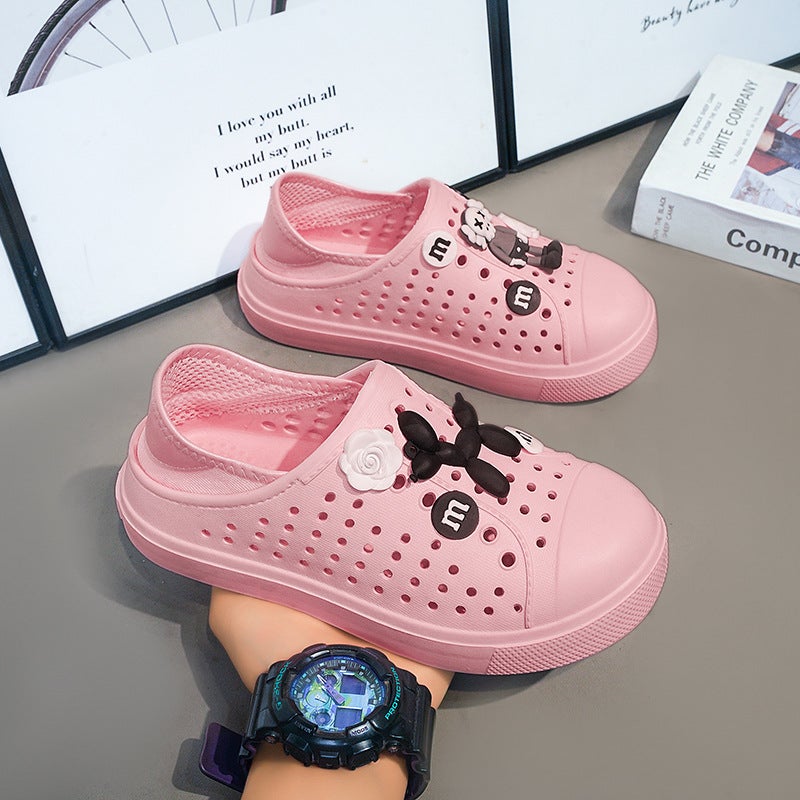 Popular Croc Shoes For Boys, Summer Hollow Wading Shoes, Baotou Children'S Beach Shoes, Lightweight Men'S And Women'S Sandals - Image 1