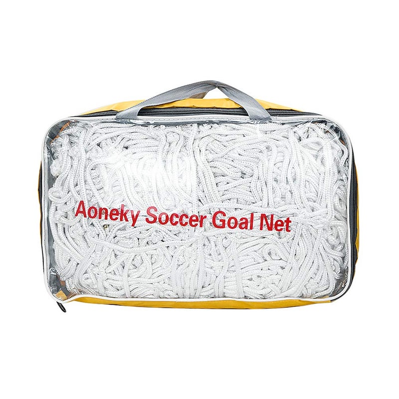 Aoneky 4 mm Heavy Duty Soccer Goal Net 10 lbs per Netting 24 x 8 Ft Replacement Full Size Football Post Net NOT Include Posts 12 x 6 Ft