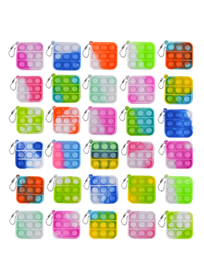 Power Joy Fidget Toy Pop It 30-Pieces | Develops Sensory Skills | Entertaining Toy | Pop-It Keychain | Squeeze Toy | Stress Relief Toys for Kids - Image 2