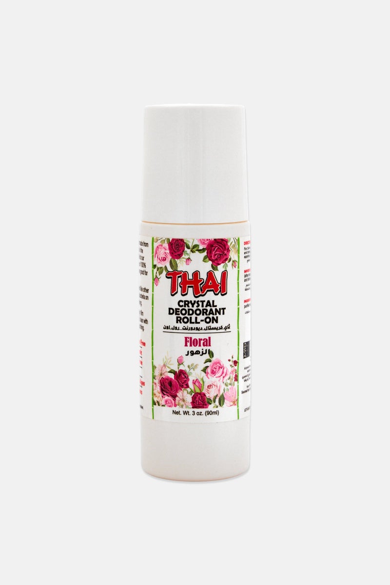Thai Deodorant Stone مزيل العرق الكريستالي التايلاندي رول أون زهري 90 مل - Image 1