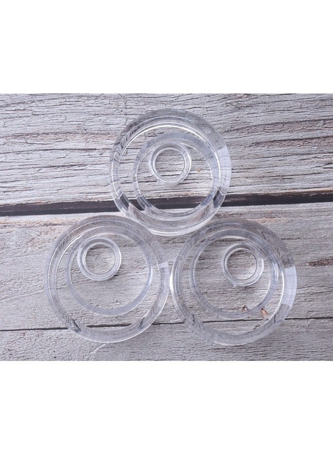 sowaka sowaka 9 Pcs Display Stands Acrylic Clear Small Round Baseball Ring Stands Easel Holders for Soft Ball Tennis Ball Spheres Marbles Collection (Multi-Size)  - Image 5