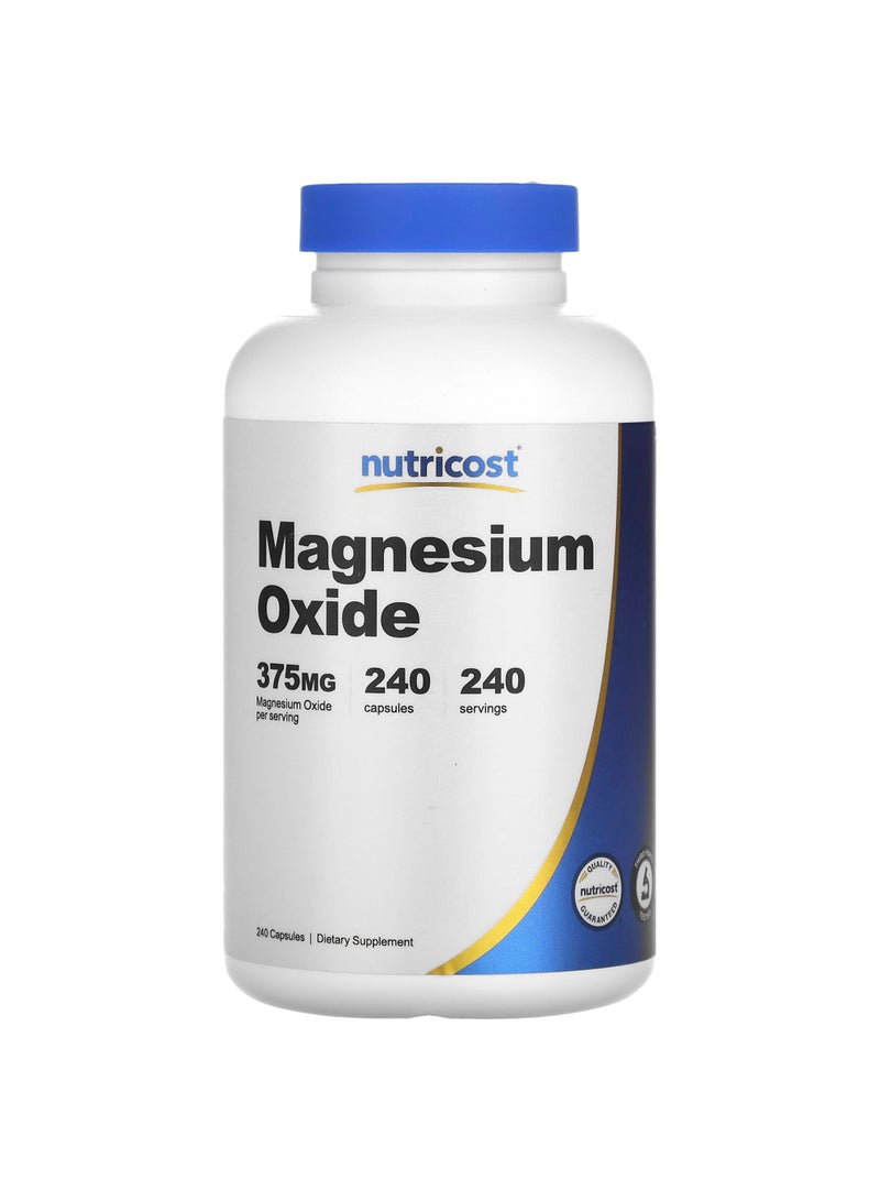 Nutricost Magnesium Oxide, 375 mg, 240 Capsules