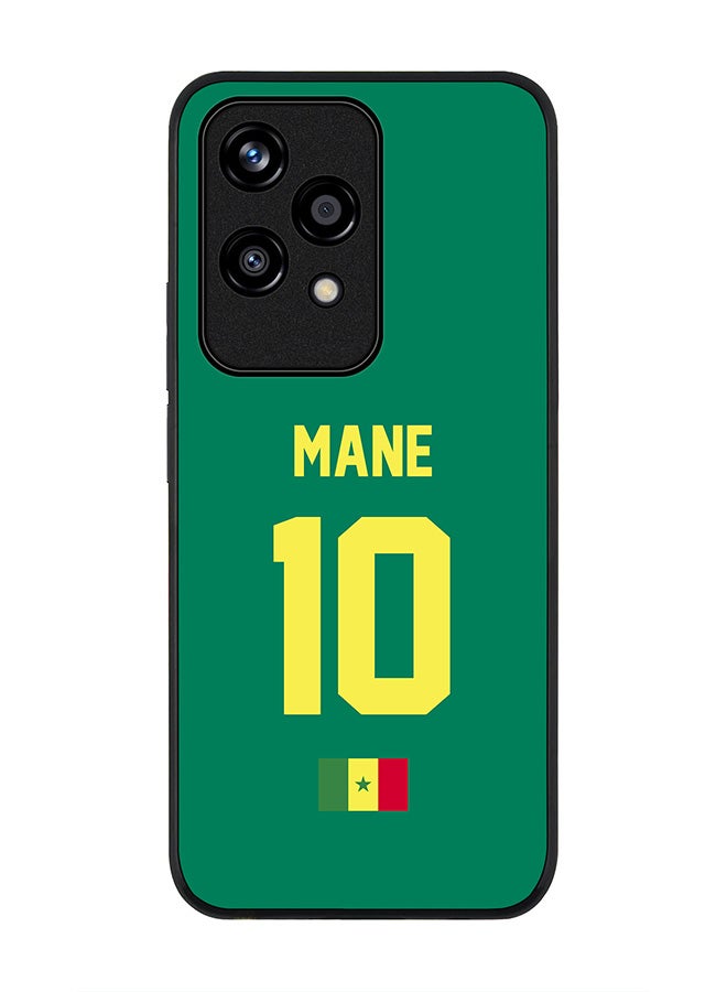 Stylizedd Rugged Black edge case for Honor 200 Lite, Slim fit Soft Case Flexible Anti Drop TPU Gel Thin Cover - Football Team - Senegal, Player Name - Mane - Image 1