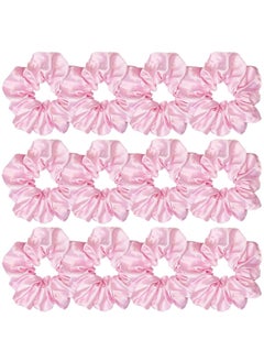 Sufermoe Sufermoe 12 Pcs Satin Silk Hair Scrunchies 45 Inch Light Pink Elastic Hair Ties for Women and Girls Fashion Hair Accessories for Daily Life Yoga Working Studying Running Holidays Parties 