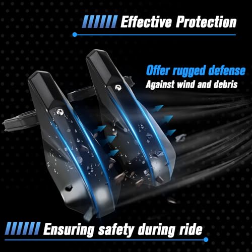 Wacece 7/8" and 1 1/8" Hand Guards Handguards Universal for ATV Raptor Grizzly 110 250 350 660 700 YFZ450 TRX 250X 300EX 350 400EX LTZ400 KLX CRF SSR TTR 110 125 TaoTao Coolster Dirt Pit Bike Black - Image 2