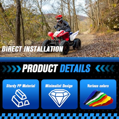 Wacece 7/8" and 1 1/8" Hand Guards Handguards Universal for ATV Raptor Grizzly 110 250 350 660 700 YFZ450 TRX 250X 300EX 350 400EX LTZ400 KLX CRF SSR TTR 110 125 TaoTao Coolster Dirt Pit Bike Black - Image 5
