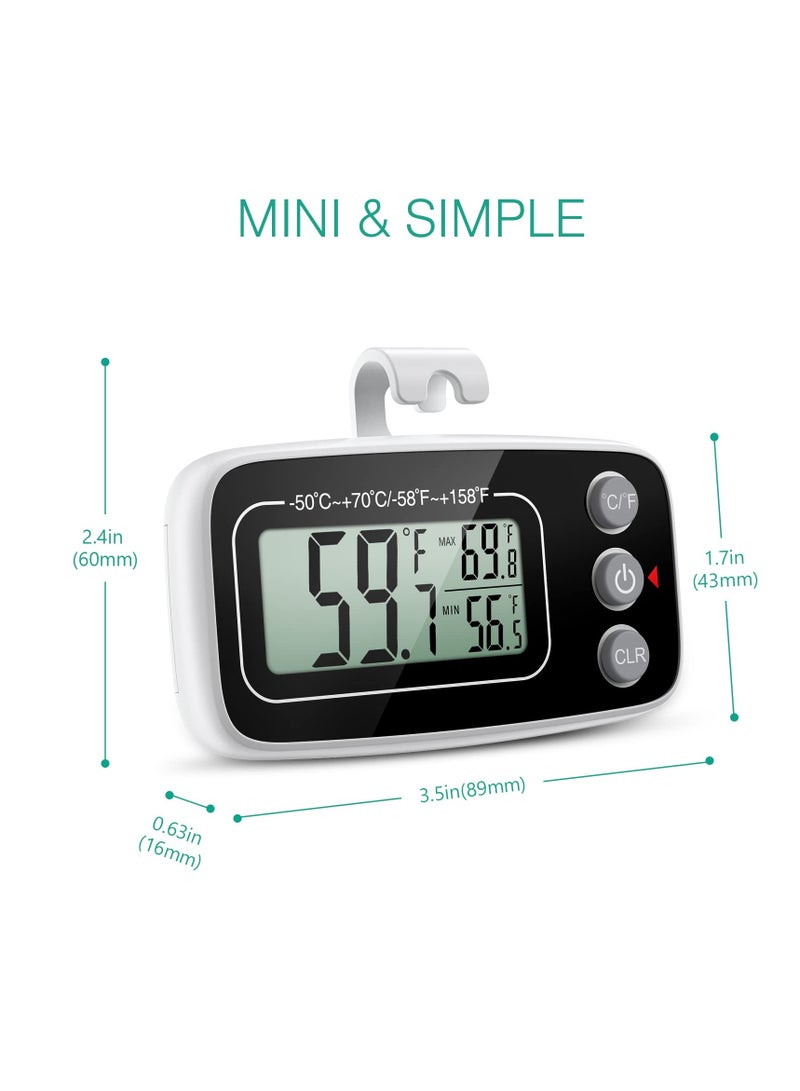 KASTWAVE Fridge Thermometer, Digital Refrigerator Freezer Thermometer with Clear LCD Display, Max/Min Function, 3 Mounting Options for Kitchen, Home, Restaurants - Image 4