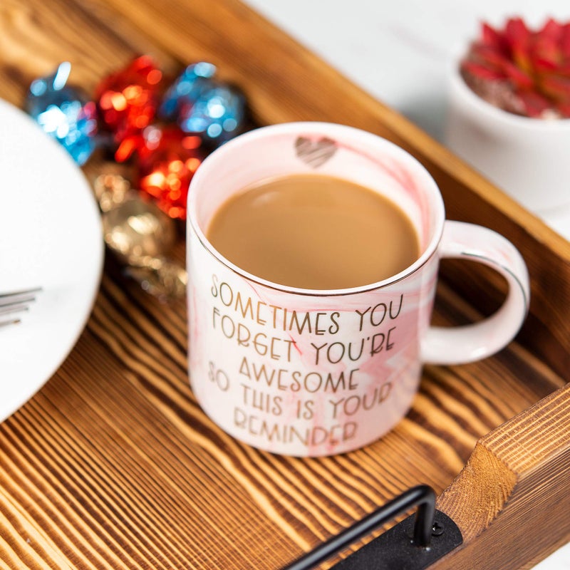 Thank You Gifts, Christmas Gifts for Women - Funny Gift Ideas for Friends, Coworkers, Boss, Employee, Mom, Mentor - Inspirational, Thoughtful, Birthday, Friendship, Presents for Her - Pink Coffee Cup - Image 3