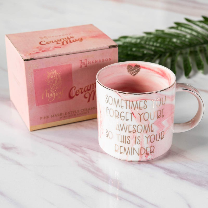 Thank You Gifts, Christmas Gifts for Women - Funny Gift Ideas for Friends, Coworkers, Boss, Employee, Mom, Mentor - Inspirational, Thoughtful, Birthday, Friendship, Presents for Her - Pink Coffee Cup - Image 2