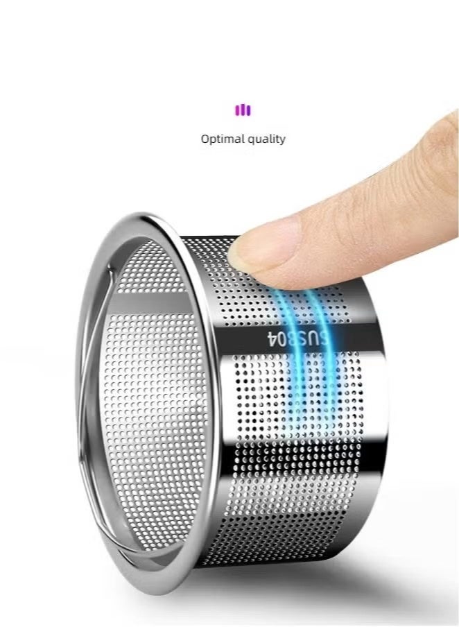 2Pcs Kitchen Sink Strainer Drainer Stainless Steel Sink Filter Basket with Handle Sink stopper for Kitchen Bathroom drains (Silver) - Image 3