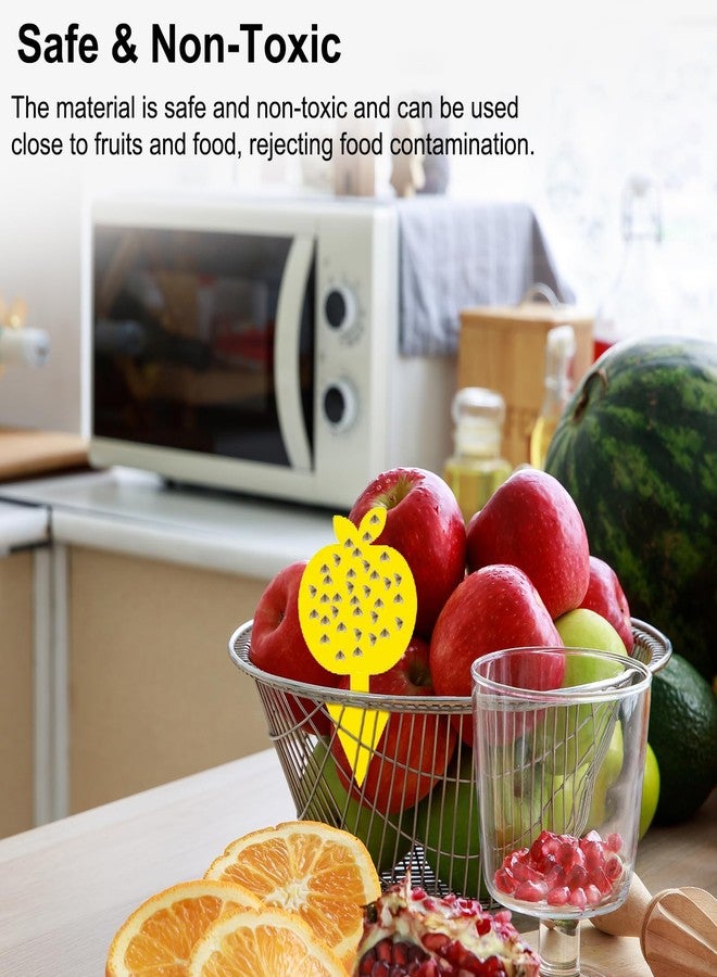 Mosqueda 36PCS Fruit Fly Sticky Traps Fungus Gnat Traps Insect Trap for Plants Kitchen Indoor Outdoor White Flies Mosquitos Fungus Gnats Flying Insects Houseplant Gifts (Apple Shape) - Image 5