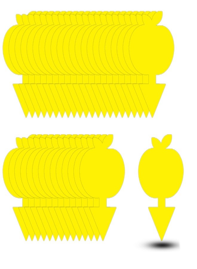 Mosqueda 36PCS Fruit Fly Sticky Traps Fungus Gnat Traps Insect Trap for Plants Kitchen Indoor Outdoor White Flies Mosquitos Fungus Gnats Flying Insects Houseplant Gifts (Apple Shape) - Image 1