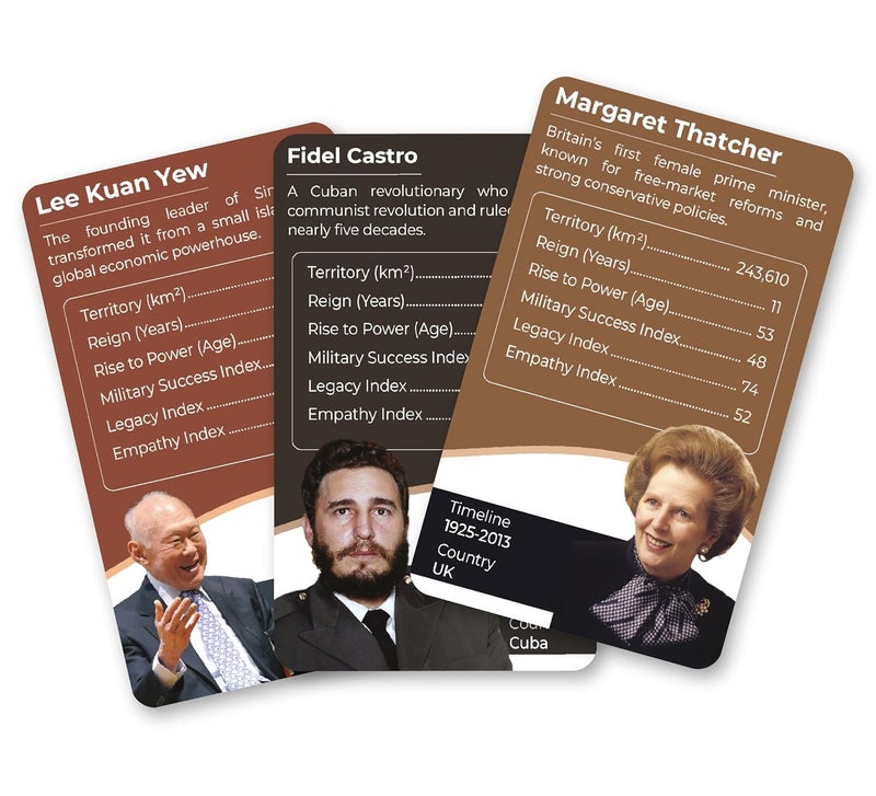 Kaizen MicroLessons History's Greatest Leaders Trump Cards – Educational & Fun Card Game for Kids, Teens & Adults – Learn About Famous World Leaders – Perfect for History Buffs (40 Cards) - Image 5