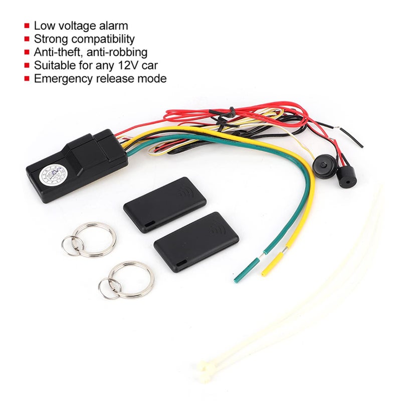 12V إنذار مضاد للاختطاف لقفل محرك السيارة مع مسافة استشعار قابلة للتعديل وفتح طوارئ - Image 5